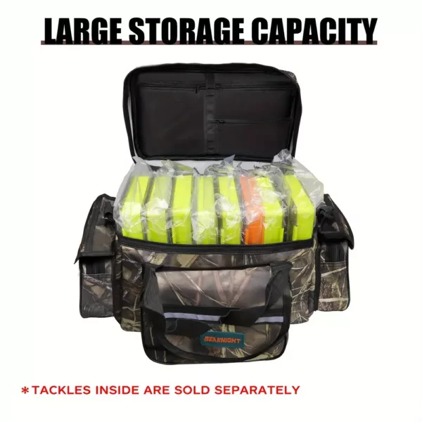 Sac de pêche à bandoulière camouflage – rangement équipement mer et carpe