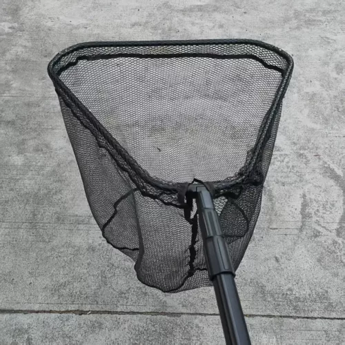 Epuisette télescopique pliable à maille caoutchouc – pêche eau douce ou salée