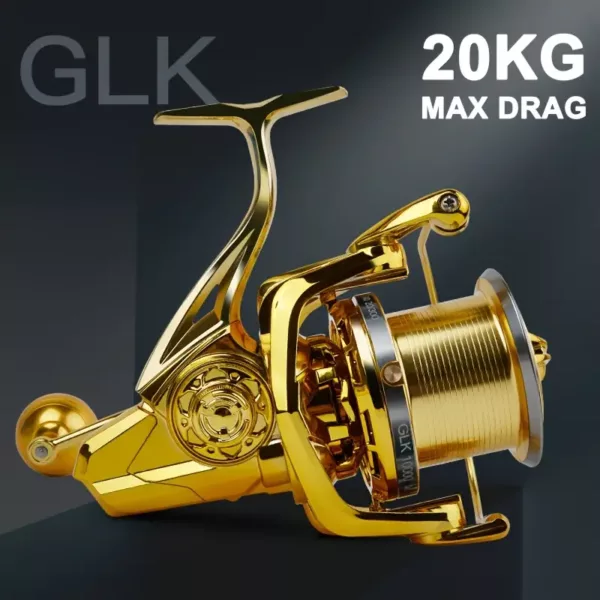 Moulinet de pêche rotatif série GLK – robuste et fluide pour eau douce et salée