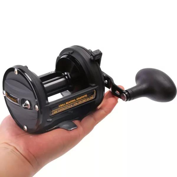 Moulinet de pêche ambidextre 6.0:1 en carbone – frein puissant 25 kg mer et bateau