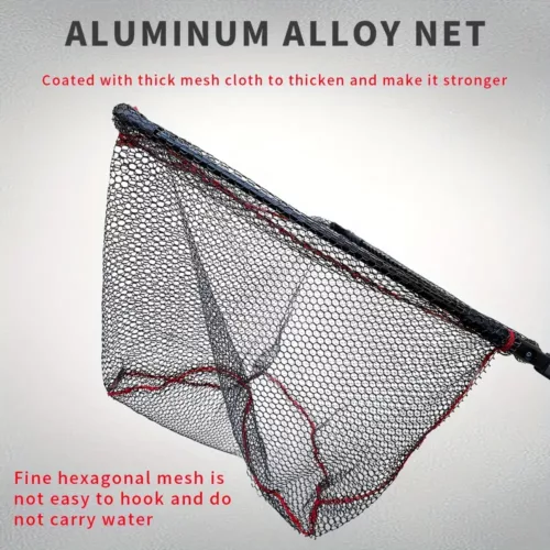 Filet de pêche pliable triangulaire – léger, solide et facile à transporter