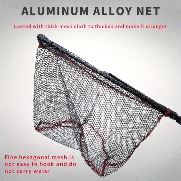 Filet de pêche pliable triangulaire – léger, solide et facile à transporter