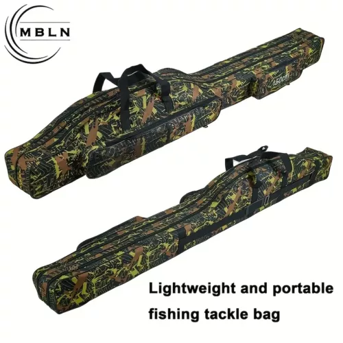 Sac de pêche à deux compartiments avec bandoulière – rangement résistant et pliable