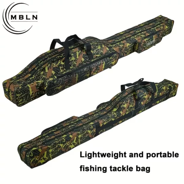 Sac de pêche à deux compartiments avec bandoulière – rangement résistant et pliable