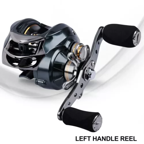 Moulinet baitcasting haute vitesse 7.0:1 avec frein magnétique pour eau douce ou salée