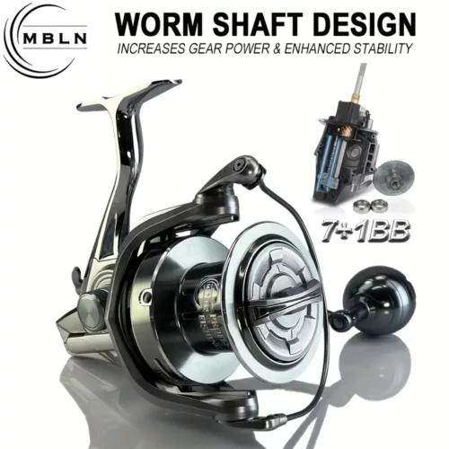 Moulinet spinning en métal longue distance – robuste et fluide pour pêche sportive