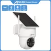 Caméra de surveillance solaire 3MP – vision 360° HD couleur, alerte et interphone