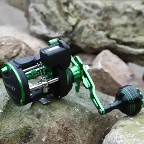 Moulinet de pêche en mer avec poignée ergonomique – Roulement fluide 13+1