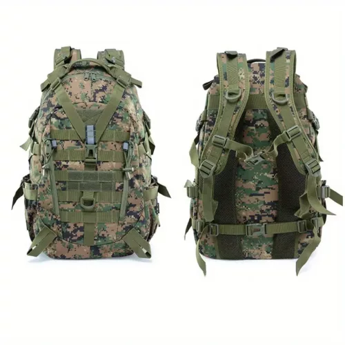Sac à dos outdoor imperméable avec boucles fixes – grande capacité noir