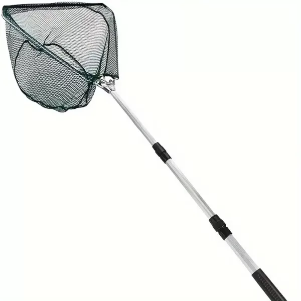 Épuisette télescopique pliable en aluminium – filet de pêche léger et durable