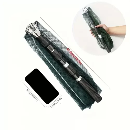 Épuisette de pêche pliable ultra-légère avec manche aluminium ergonomique