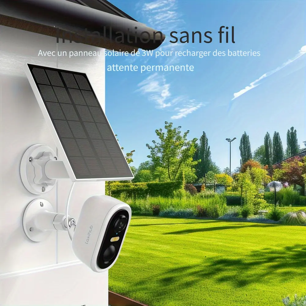 Caméras de surveillance solaires sans fil – pack de 4 avec détection de mouvement