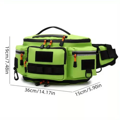 Sac de pêche à bandoulière multi-poches – rangement pratique pour leurres et accessoires