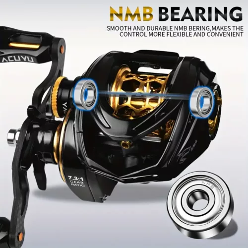 Moulinet baitcasting ultra-léger en fibre de carbone – fluide et résistant