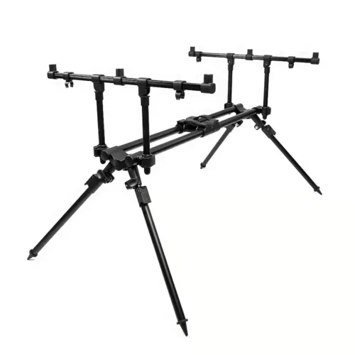 Support de canne à pêche 3 postes en alliage d’aluminium réglable et stable