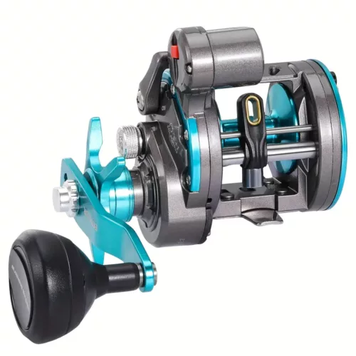 Moulinet traîne pêche main droite avec compteur de ligne et bobine 3+1 roulements