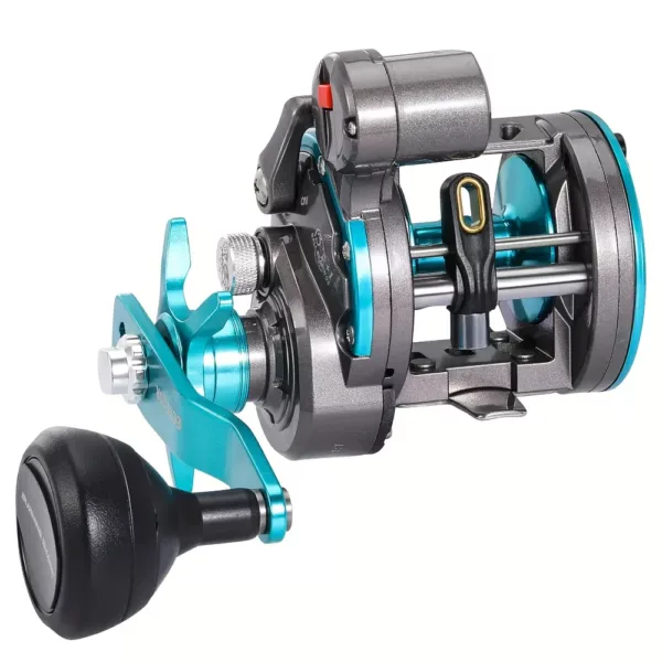 Moulinet traîne pêche main droite avec compteur de ligne et bobine 3+1 roulements