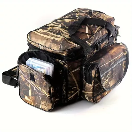 Sac bandoulière de pêche camouflage – multi-compartiments et grande capacité