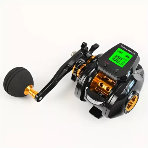 Moulinet de pêche numérique en acier inoxydable avec écran LED intégré
