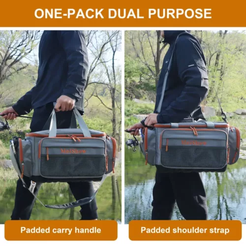 Sac de rangement rigide pour accessoires de pêche – poignée robuste et zippé