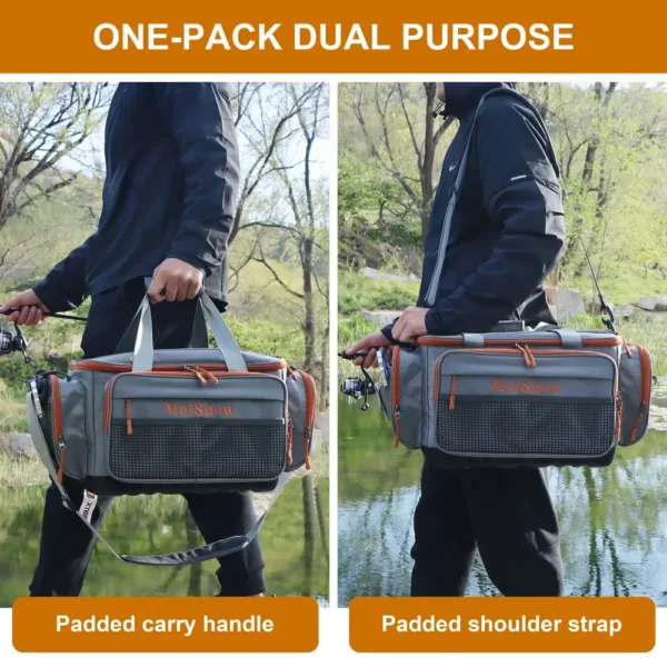 Sac de rangement rigide pour accessoires de pêche – poignée robuste et zippé