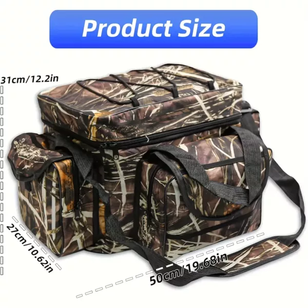 Sac de pêche pour homme grande capacité – motif camouflage et multiples poches
