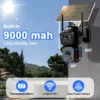 Caméra solaire WiFi 1080P avec zoom 10x, vision nocturne couleur et détection 360°