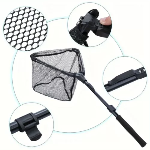 Kit pêche télescopique avec pince multifonction et filet pliable inoxydable