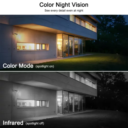 Caméra de surveillance solaire sans fil 3MP extérieure – vision nocturne HD