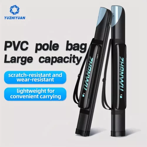 Sac fourreau de pêche robuste – rangement cannes et accessoires – noir renforcé