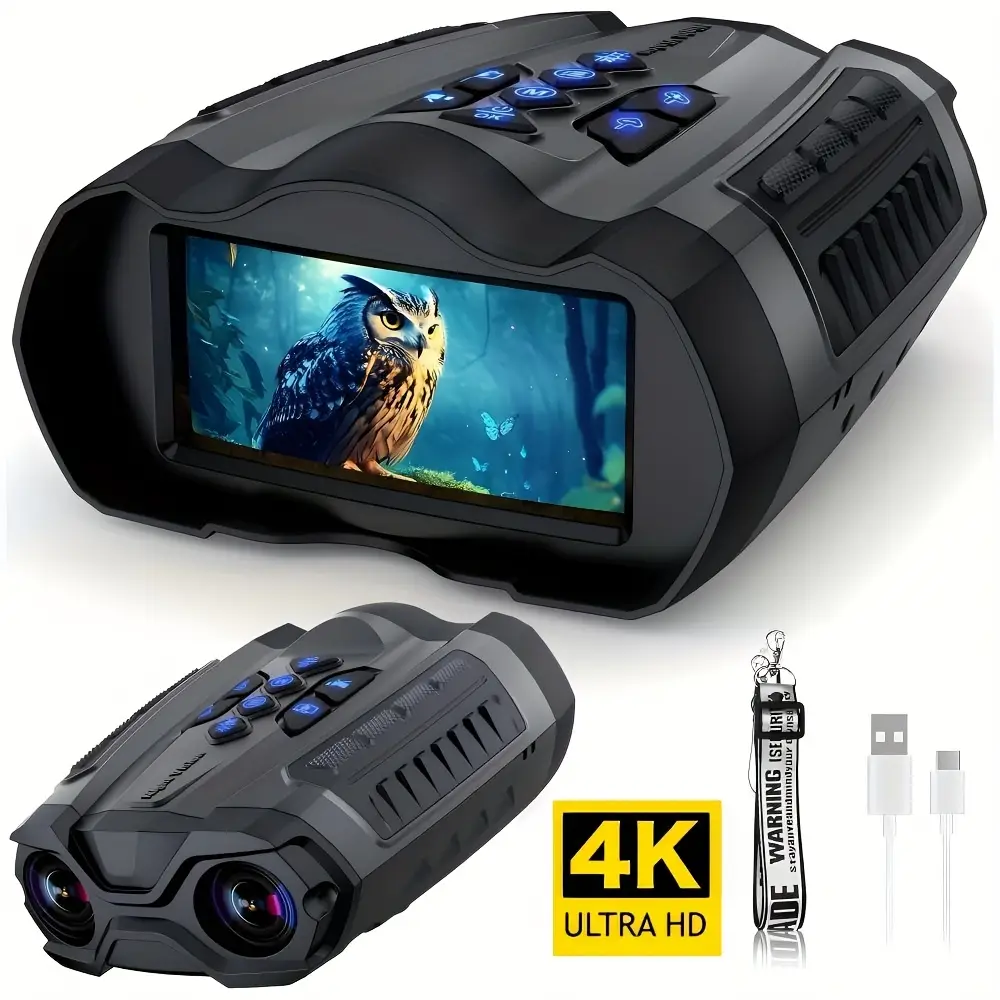Jumelles vision nocturne infrarouge 4K avec écran LCD et enregistrement vidéo