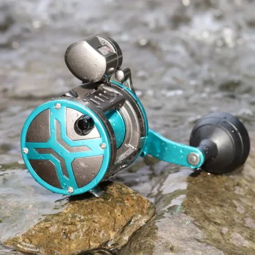 Moulinet traîne pêche main droite avec compteur de ligne et bobine 3+1 roulements