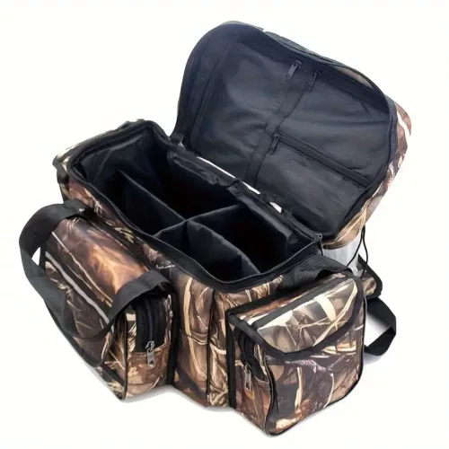 Sac bandoulière de pêche camouflage – multi-compartiments et grande capacité