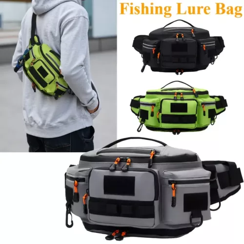 Sac de pêche à bandoulière multi-poches – rangement pratique pour leurres et accessoires