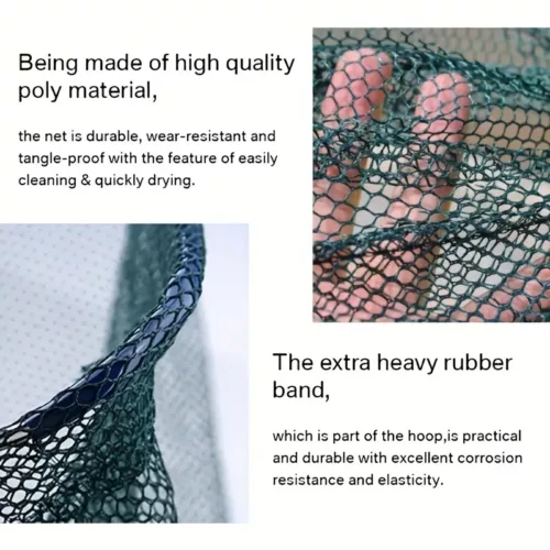 Filet de pêche pliable ultra-léger avec cadre aluminium et poignée ergonomique