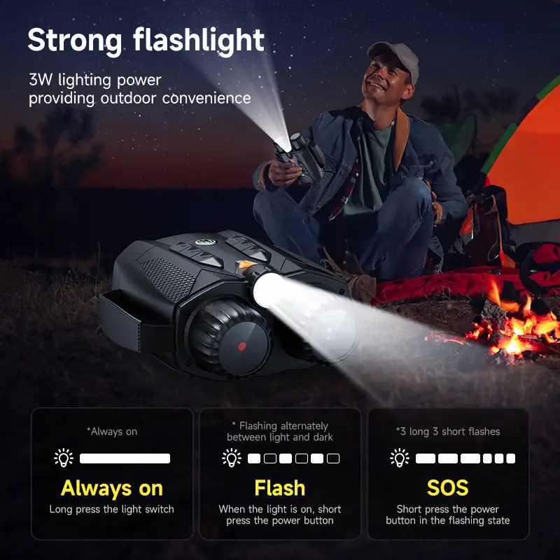 Jumelles vision nocturne HD 4K avec écran LCD – longue portée et infrarouge