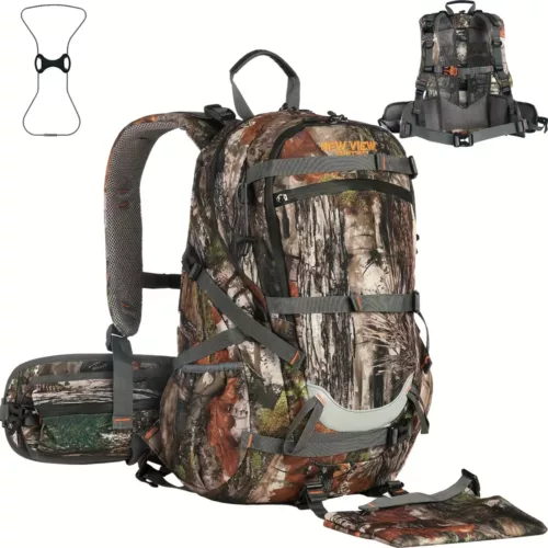 Sac à dos camouflage imperméable pour chasse en toile résistante avec housse pluie
