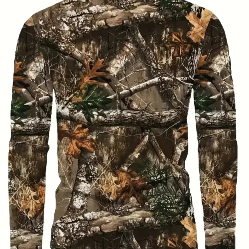 T-shirt homme manches longues camouflage – style urbain décontracté