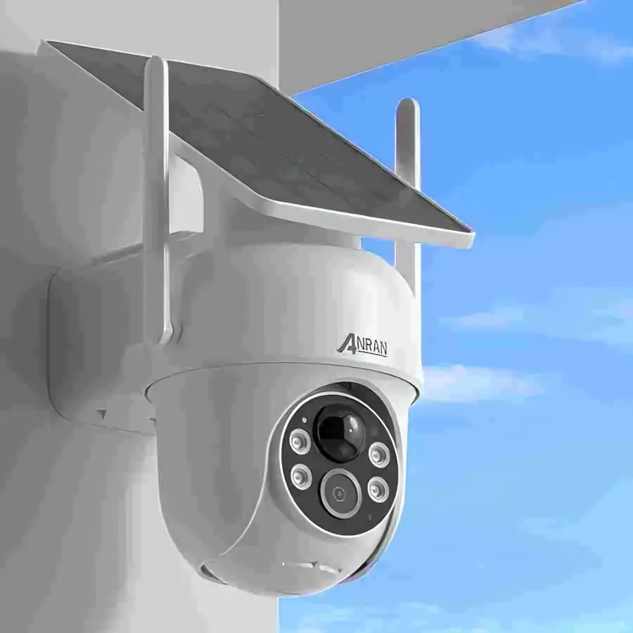 Caméra de surveillance extérieure WiFi solaire 3MP – vision couleur et audio bi-directionnel