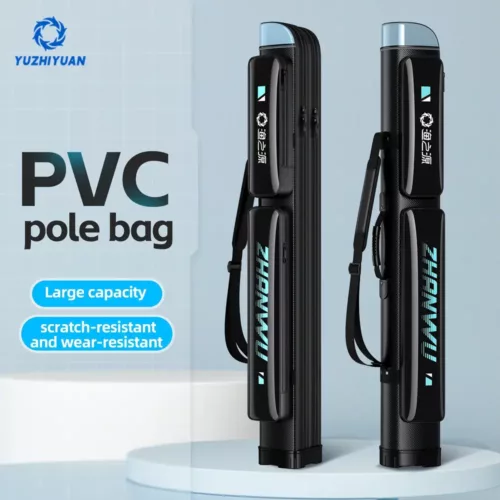 Sac fourreau de pêche robuste – rangement cannes et accessoires – noir renforcé
