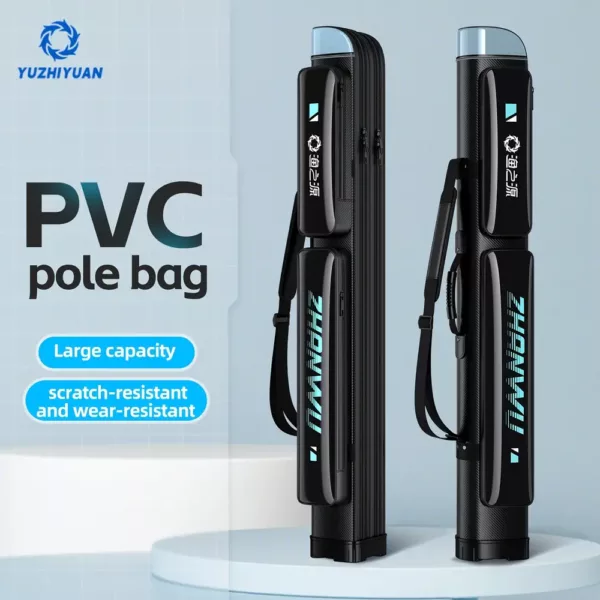 Sac fourreau de pêche robuste – rangement cannes et accessoires – noir renforcé