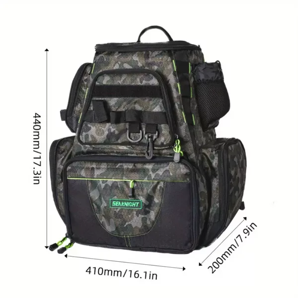 Sac à dos pêche grande capacité avec porte-cannes intégré et multiples rangements