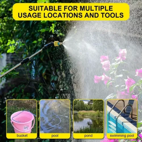 Pulvérisateur télescopique USB rechargeable – 3 buses brume, portable jardin et maison