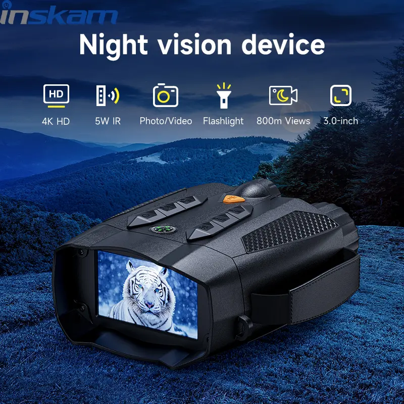 Jumelles vision nocturne HD 4K avec écran LCD – longue portée et infrarouge