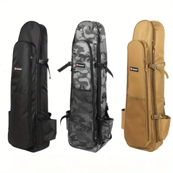 Sac à cannes à pêche rigide avec bretelles doubles – rangement multi-compartiments
