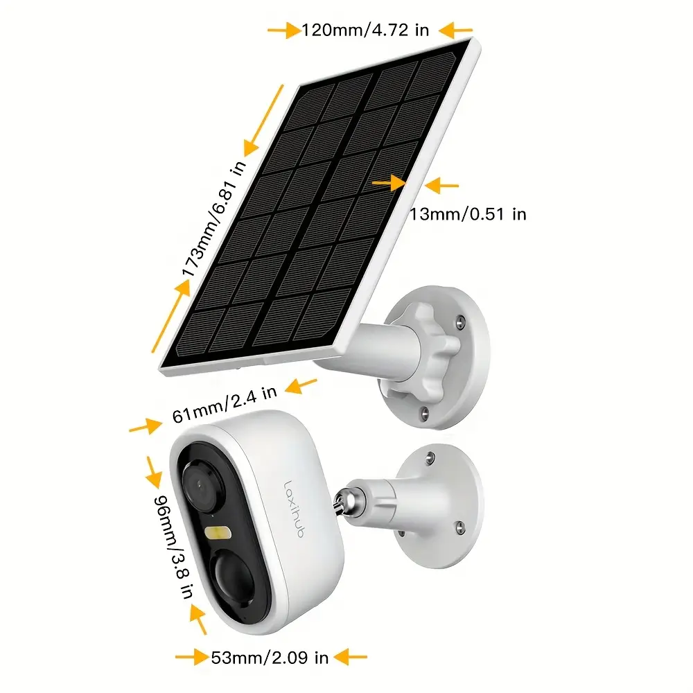 Caméras de surveillance solaires sans fil – pack de 4 avec détection de mouvement