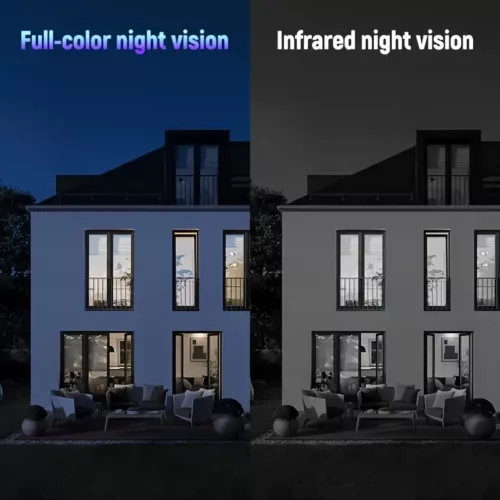 Caméra de surveillance solaire 1080p HD – vision nocturne et détection de mouvement