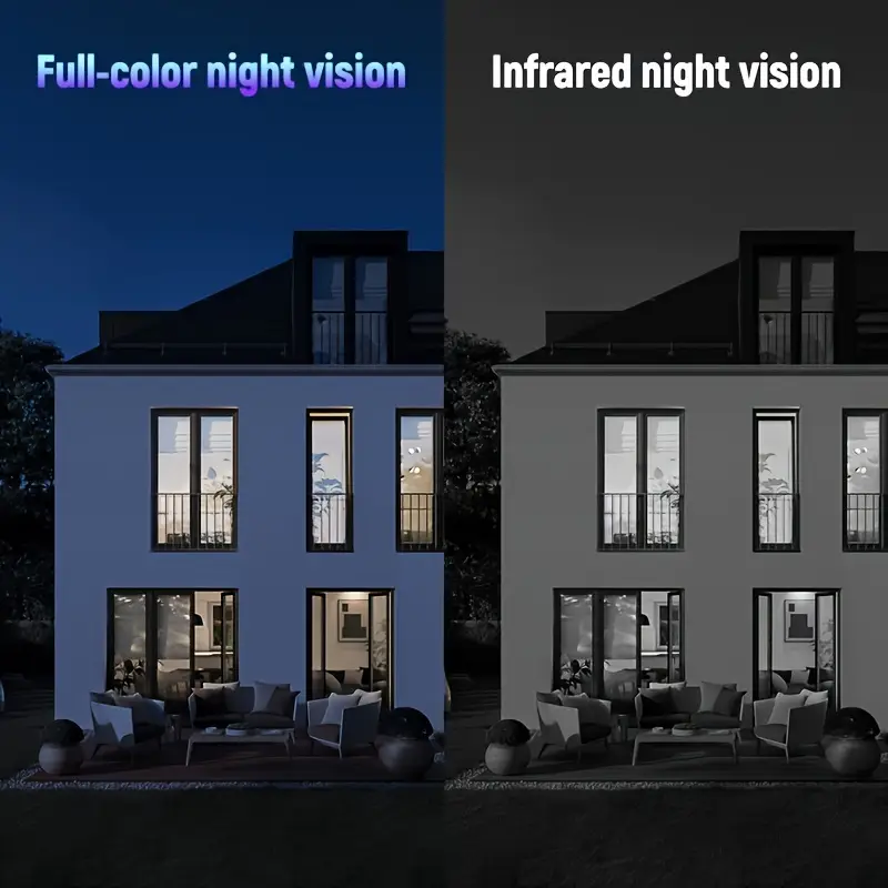 Caméra de surveillance solaire 1080p HD – vision nocturne et détection de mouvement