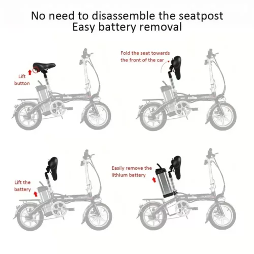 Tige de selle télescopique avec siège pivotant 360° et amortisseur intégré