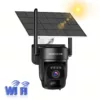 Caméra de surveillance extérieure solaire sans fil 1080P HD avec vision nocturne
